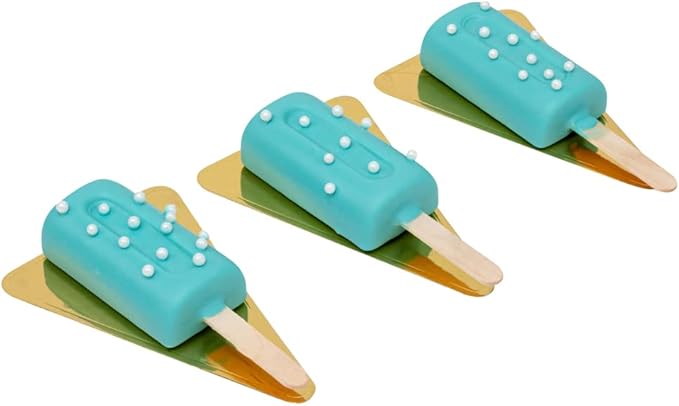 Pastry Tek 4 Cavities Popsicle Molds, 10 Cylinder Cakesicle Molds - Flexible, Freezable, White Silicone Cake Popsicle Molds, Easy Release, For Baking - Restaurantware