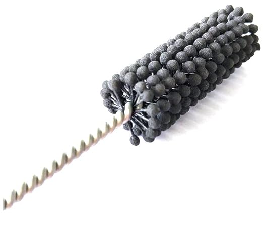 TwistFlex 1-1/2" 180SC Cylinder Hone | 1.5" (38mm) Flexible Cylinder Honing & Deburring Tool | Bore Brush for Hole Diameters 1.37 - 1.5" | Silicon Carbide 180 Grit | 1/4" Shank | 8" Length