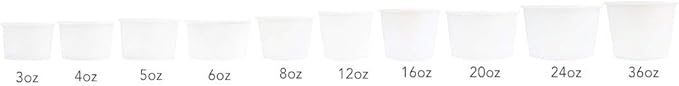 UNIQ 1000-Count 6 oz Polka Dot Paper Ice Cream Cups Black Color | Perfect for Halloween, Disposable Dessert Bowls | Frozen Dessert Supplies
