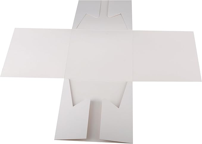 Cakebon Cake Boxes with Boards - 8 Inch Round Cake Drum White (3-pack) - Box With Window for Birthdays, Weddings and Parties