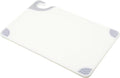 San Jamar Saf-T-Grip Plastic Cutting Board with Safety Hook, 12" x 18" x 0.5", White, (Pack of 6)