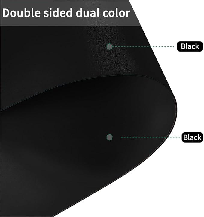Table Pads for Dining Room Table - 42x86 Inch Waterproof Easy to Clean Can Conceal Flaws Protector The Table Top from Scratches Used for Dining (Black+Black 42x86)