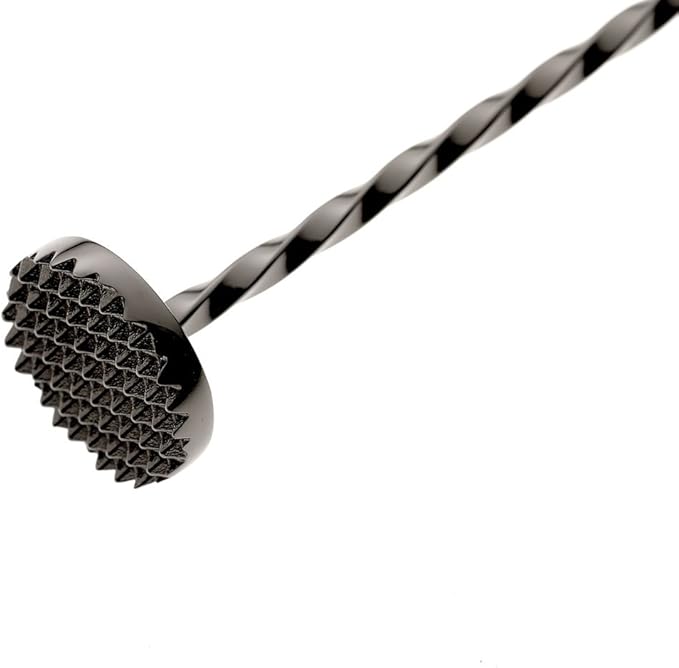 Barfly Bar Spoon with Muddler 11 13/16" (30.0 cm), (30 cm), Gun Metal Black