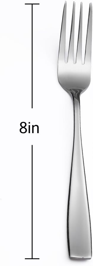 Stainless Steel Dinner/Salad Forks Set,24-Piece,8 Inches