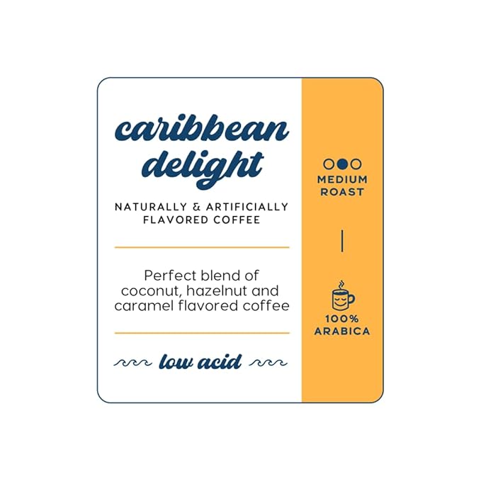 Manatee Gourmet Coffee, Whole Bean, Medium Roast, Caribbean Delight, 2 lb bag, 32 oz