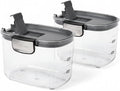Progressive International ProKeeper+ Clear Plastic Airtight Food Baker's Kitchen Storage Organization Container Canister Set with Magnetic Accessories, 2- Piece Set (Specialty Sugar 1.5-Quart)