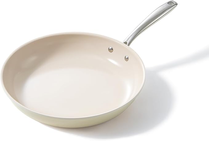 Redchef Nonstick Frying Pan Skillet, Ceramic Non-Stick Saute Pans, 11 inch Cooking Fry Pan with Stay Cool Handle, All Stovetops (Gas, Electric & Induction), Dishwasher/Oven Safe, PFAS-Free, Non Toxic