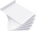 Lifewit Plastic Serving Tray for Party Supplies, 16" x 12" White Trays for Serving Food, Reusable Large Platter for Buffet, Fruit, Dessert, Snack, Veggie, Kitchen and Outdoor Use, Rectangle, 6 Pcs