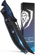 Dalstrong Chef Butcher Knife - 10”- Night Shark Series - 7CR17MOV High Carbon Steel Breaking Knife - Titanium Coated Blade - Outdoor & Fishing Butcher Cleaver -w/Sheath - NSF Certified