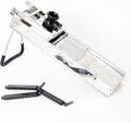 Lehman's Foldable Mandoline Veggie Slicer, Interchangeable Blades for All-In-One Vegetable Slicing, Easy to Clean, Store Flat