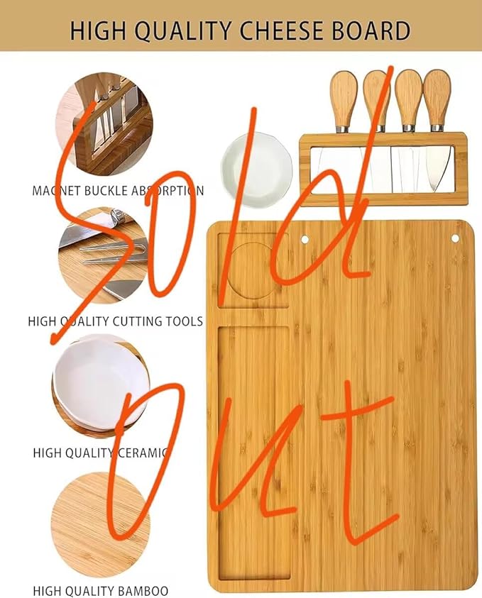Cutting Board Wood Chopping Board Double Sided Charcuterie Boards Serving Board Kitchen Essential House Warming Hostess Host Gift Serving Tray for Christmas Wedding Birthday Anniversary Gold