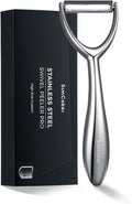 Premium Vegetable Peeler for Kitchen – 304 Stainless Steel, Ultra Sharp Blade, Ergonomic Handle, Dishwasher Safe, 5-Year Warranty