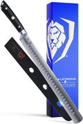 Dalstrong Slicing Knife - 12 inch - Gladiator Series Elite - Granton Edge - Forged High-Carbon German Steel- G10 Handle - Razor Sharp Carving Knife Gift - w/Sheath - Slicer - NSF Certified