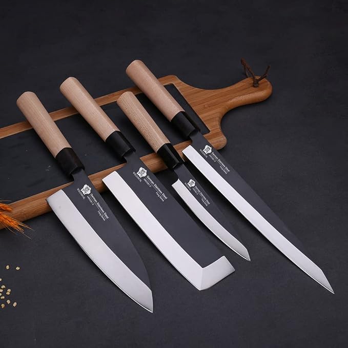 WILDMOK Sashimi Knife 10 Inch - Perfect Yanagiba Knife For Cutting Sushi, Fish Filleting & Slicing - German Steel Blade & Traditional Wooden Handle