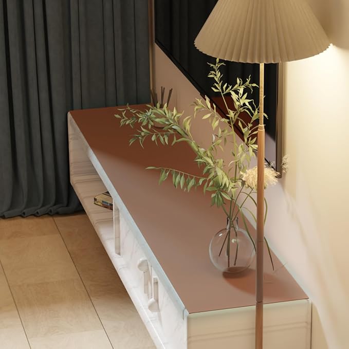 Vanity Cover Top Protector - Can Be Used On Both Sides Waterproof and Easy to Clean Good Flatness Used for Dresser Table(Brown+Gray 10x60)