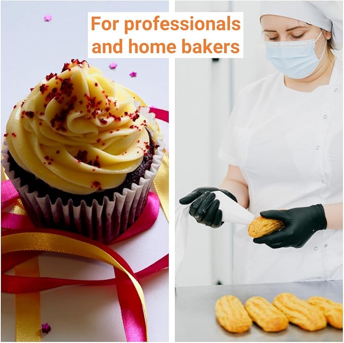 XXL 23 Inch Extra Large Piping Bags,100 Pack Disposable Pastry Bags,Thick Anti-Burst Icing Piping Pastry Bags For Frosting Decorating Cake Cupcake Cookie (XXL 23 Inch-100 Pack)
