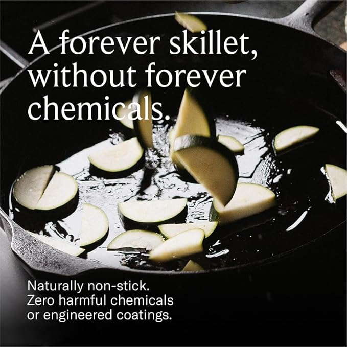 Field Company 10.25-Inch Cast Iron Skillet – Lightweight & Smooth, Made in USA, Pre-seasoned with Organic Oil – Perfect for 2–4 Servings (No.8 Medium)