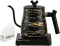 Water Kettle Electric,Gooseneck Electric Kettle with 50pcs Coffee Filter,±1℉ Temperature Control, Fast Heating, Stainless Steel Interior, Ideal for Precise Pour-Over Coffee and Tea