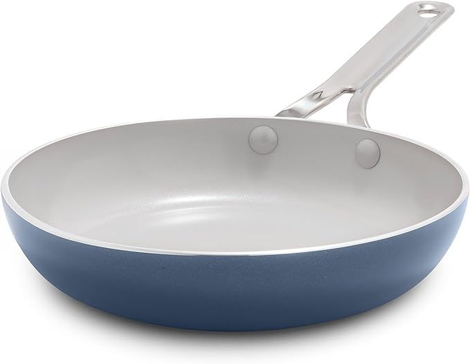 GreenPan Nova 8" Frying Pan Skillet, Oprah’s Favorite Things 2024, Ceramic Nonstick Cookware, PFAS Free, Toxin-Free, Induction Suitable, Dishwasher & Oven Safe, Durable, Easy Clean, Ocean Blue