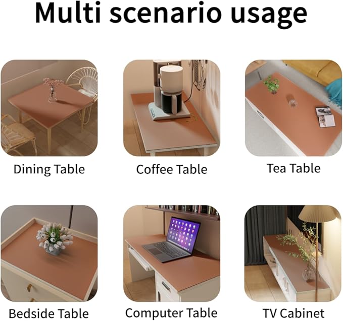 Night Stand Cover - 14x14 Inch Waterproof Easy to Clean Can Conceal Flaws Protector The Table Top from Scratches Used for Dining (Brown+Gray 14x14)