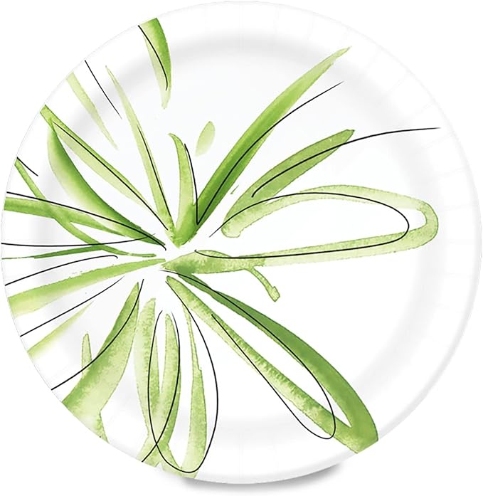 Amazon Basics Everyday Paper Plates, 8.62 Inch, Disposable, 300 Count