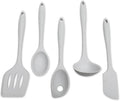 Chef Craft - Premium Silicone Kitchen Tools and Utensils Set, Non-Scratch, Withstands Temperatures up to 450°F, BPA-Free, 5 Piece Cooking Utensils Set, Gray