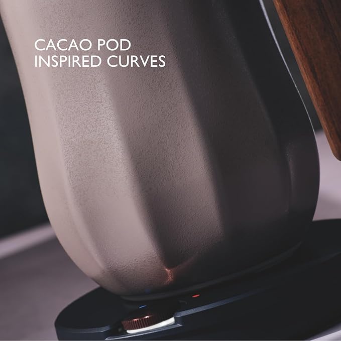 Hotel Chocolat Hot & Cold Drinking Chocolate System - The ALL-NEW Velvetiser from Kit includes hot chocolate maker, 10 serving taster box, mug and glass - Pewter Edition