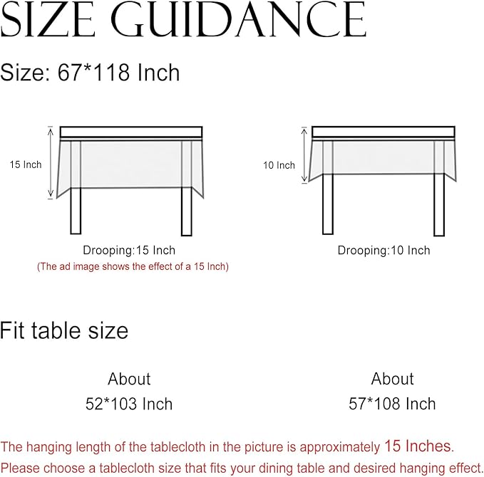 ISAENNE Designer Green Linen Extra Long Tablecloth Rectangle,Floral French Country Indoor Table Cloth,Stain Resistant Home Decor Tablecloths for Dining Kitchen Thanksgiving Party,67"*118"-Brune