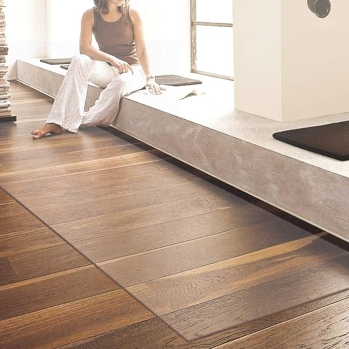 NECAUX Custom 16 x 51 Inch Frosted Desk Cover Protector, 1.5mm Thick Plastic Heavy Duty Pad Mat for Office Computer Writing, Sofa Table, Media Stand, Coffee Table