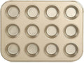 Glad Mini Muffin Pan Nonstick - Heavy Duty Metal Cupcake Tin with Small Baking Cups, Mini 12-Cup