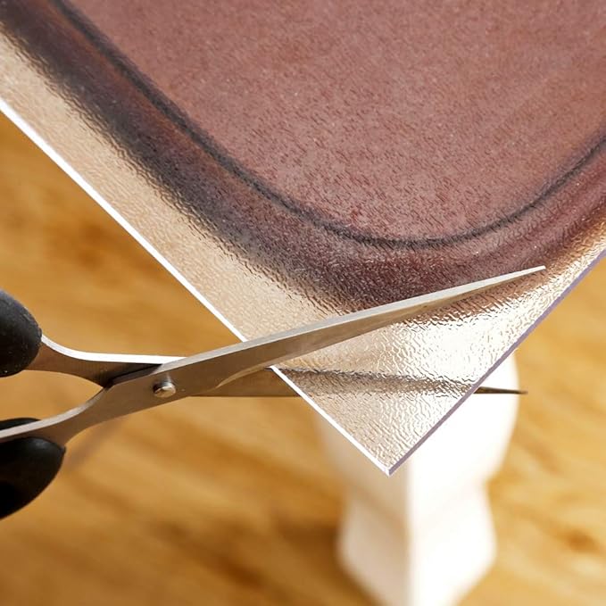 NECAUX Custom 27.6 x 70.9 Inch Frosted Table Cover Protector, 1.5mm Thick Plastic Waterproof Heavy Duty Desk Pad Mat Non-Slip Tablecloth Protector for Dining table, Sofa Table, Media Stand, Countertop
