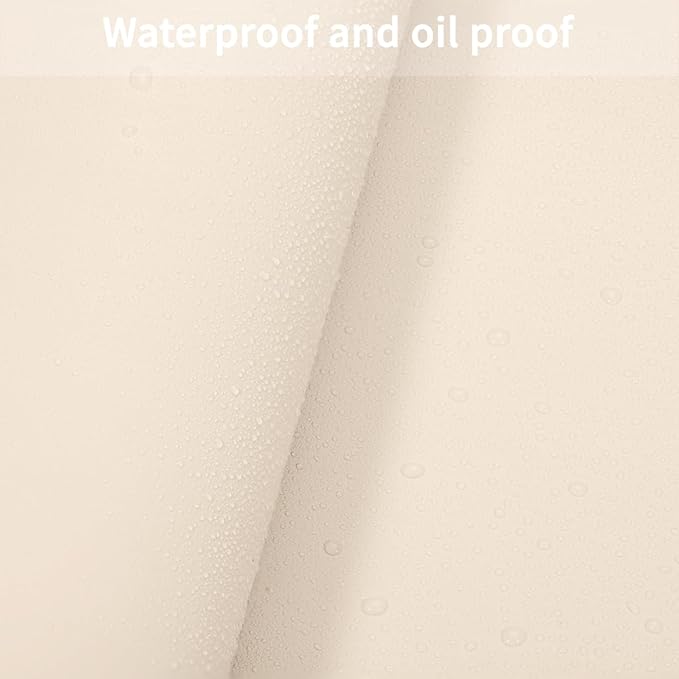 Leather Table Cover,1.8mm Thick,12x72 Inch Desk Cover,Dresser Cover Top,Dresser Protector Top,Dresser Cover,End Table Cover.(Off White+Light Gray,12x72)