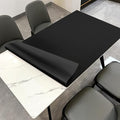 Large Leather Desk Mat - 40x80 Inch Waterproof Easy to Clean Can Conceal Flaws Protector The Table Top from Scratches Used for Dining (Black+Black 40x80)