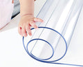 Wadrac Multi Size 1.5mm Thick Custom PVC Clear Rectangular Wipeable Vinyl Table Covering for Kitchen Dining Rooom Table Protector Plastic Tablecloth Furniture Office Protective Mat 42 x 84 inch