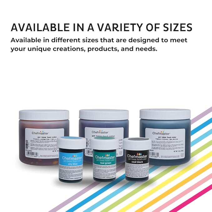 Chefmaster Coal Black Gel Food Coloring | Vibrant Color | Professional-Grade Dye for Icing, Frosting, Fondant | Baking & Decorating | Fade-Resistant | Easy-to-Use | Made in USA | 1 oz