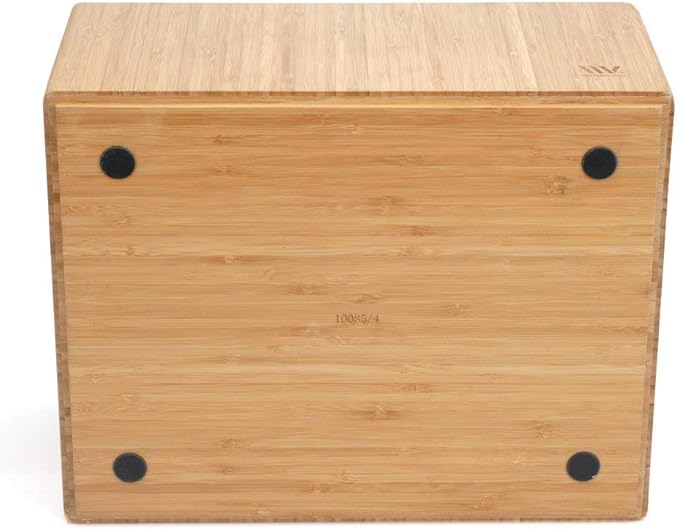 MobileVision Bamboo Storage Box, 14”x11”x 6.5”, Durable Bin w/ Handles, Stackable - For Toys Bedding Clothes Baby Essentials Arts & Crafts Closet & Office Shelf