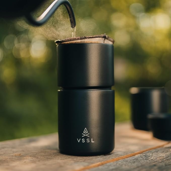 VSSL – Nest #1 Reusable Coffee Filter | Stainless Steel Mesh Filter | Pour over Filters for Camping | Sustainable & Eco-Friendly Coffee Gear | Compact, Durable & Adventure Ready | Pack of 1
