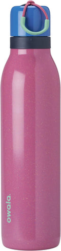 Owala FreeSip Twist Insulated Stainless Steel Water Bottle with Straw for Sports and Travel, BPA-Free, 24-oz, Bubble Gum