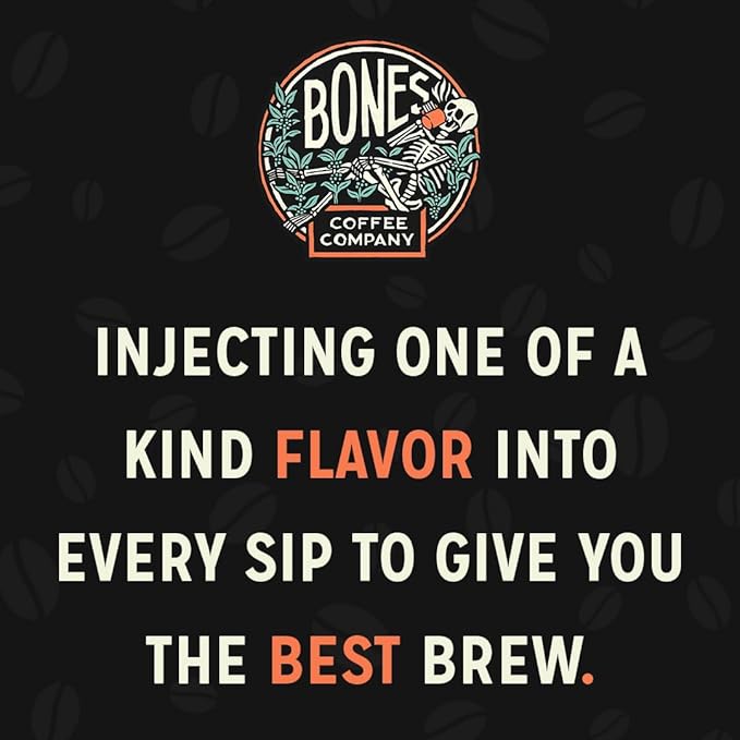 Bones Coffee Company Blueberry Blast Cake, Blueberry Pancakes Flavored Coffee, Medium Roast Low Acid Arabica Beans Compatible with Auto drip and French Press Coffee Maker, 12 Oz Ground