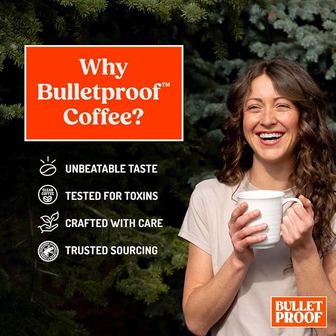 Bulletproof The Mentalist Medium-Dark Roast Ground Coffee, 12 Ounces, Clean Coffee Tested for Toxins, Packaging May Vary