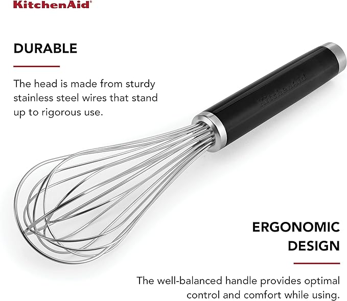 KitchenAid Classic Utility Whisk, 10.5 Inch, Black