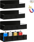 4 Pcs Magnetic Aerosol Spray Can Holder, Steel Magnet Spray Toolbox Bottle Holder Rack Mechanic Paint Can Organizer Tool Box Storage Rack for Garage Home Workspace