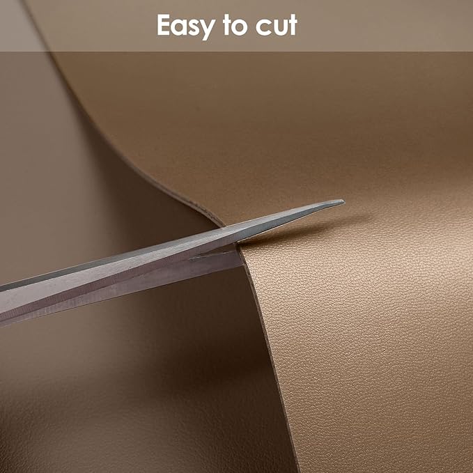 Leather Table Cover,1.8mm Thick,36x60 Inch Table Protector,Table Protector for Dining Room Table,Dining Table Cover,Table Cover Protector(Mud Color+Champagne Gold,36x60)