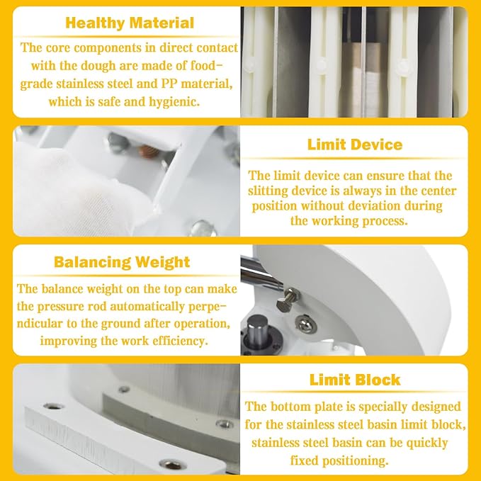 TECHTONGDA Commercial Dough Divider Rounder Machine Manual 36PCS Dough Cutter Hand Press Bread Bakery Dough Dividing Machine