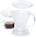 Clever Coffee Dripper and Filters, Large 18 oz (Clear)| Barista's Choice | Safe BPA Free Plastic | Includes 100 Filters