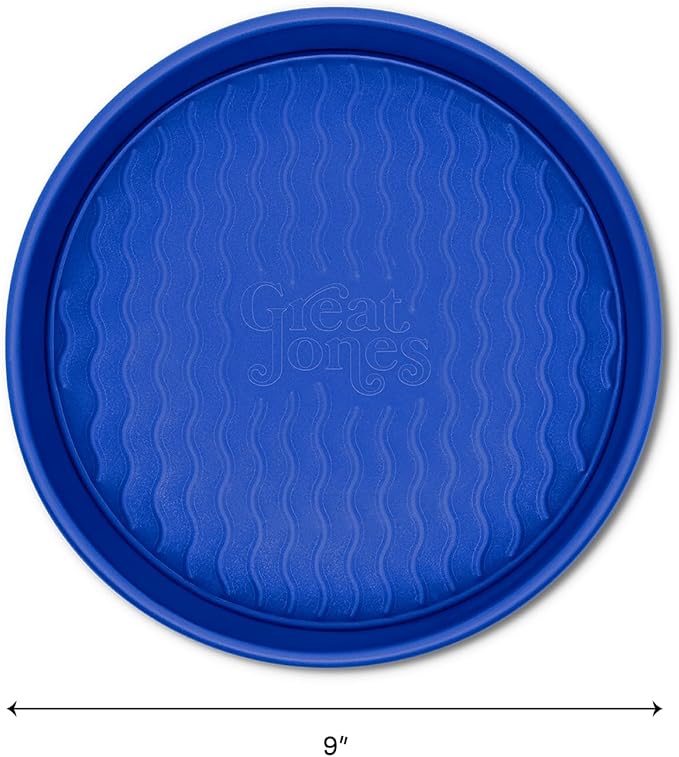 Great Jones Patty Cake (Blueberry) | Nonstick 9-Inch Round Cake Pan | Heavy-Duty Aluminized Steel | Easy Release Coating | Oven-Safe Up to 450°F | Even Heat Distribution | Dishwasher-Friendly