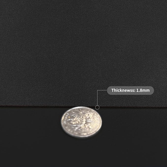 Leather Dresser Cover,1.8mm Thick,14x66 Inch,Dresser Protector Top,Dresser Top Protector,Dresser Cover Top,Dresser Top Cover,Dresser Cover Top for Bedroom.(Black+Black,14x66)