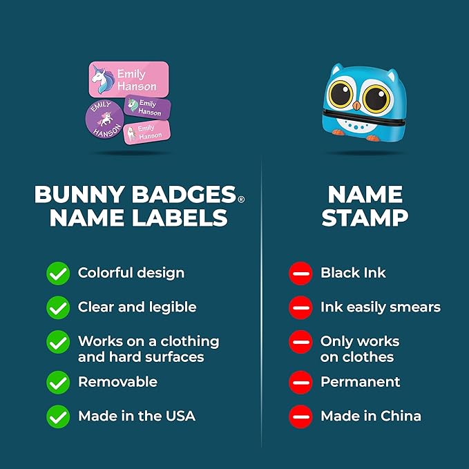Personalized Daycare Name Labels for Kids (130 Labels) - Custom Waterproof Name Stickers for Clothing Tags, Water Bottles, Lunch Boxes and School Supplies (Highland Cows)