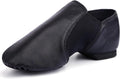 Linodes Unisex 006 PU Leather Upper Slip-on Jazz Shoe for Women and Men's Dance Shoes