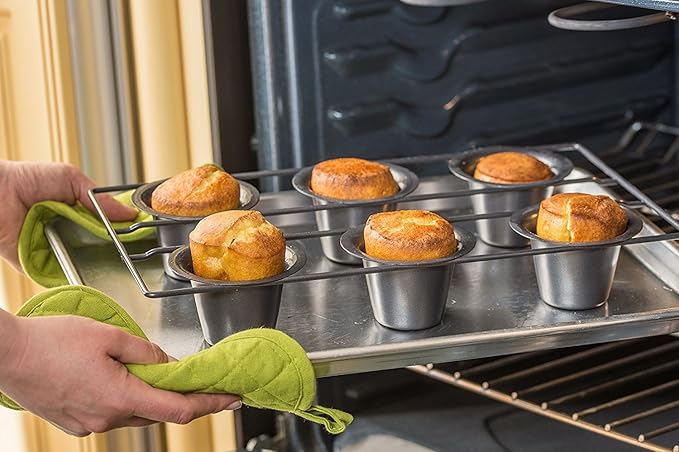 Bellemain Popover Pan for Baking - Extra Deep, Non-Stick, Easy to Clean, Sturdy, Professional Grade Materials